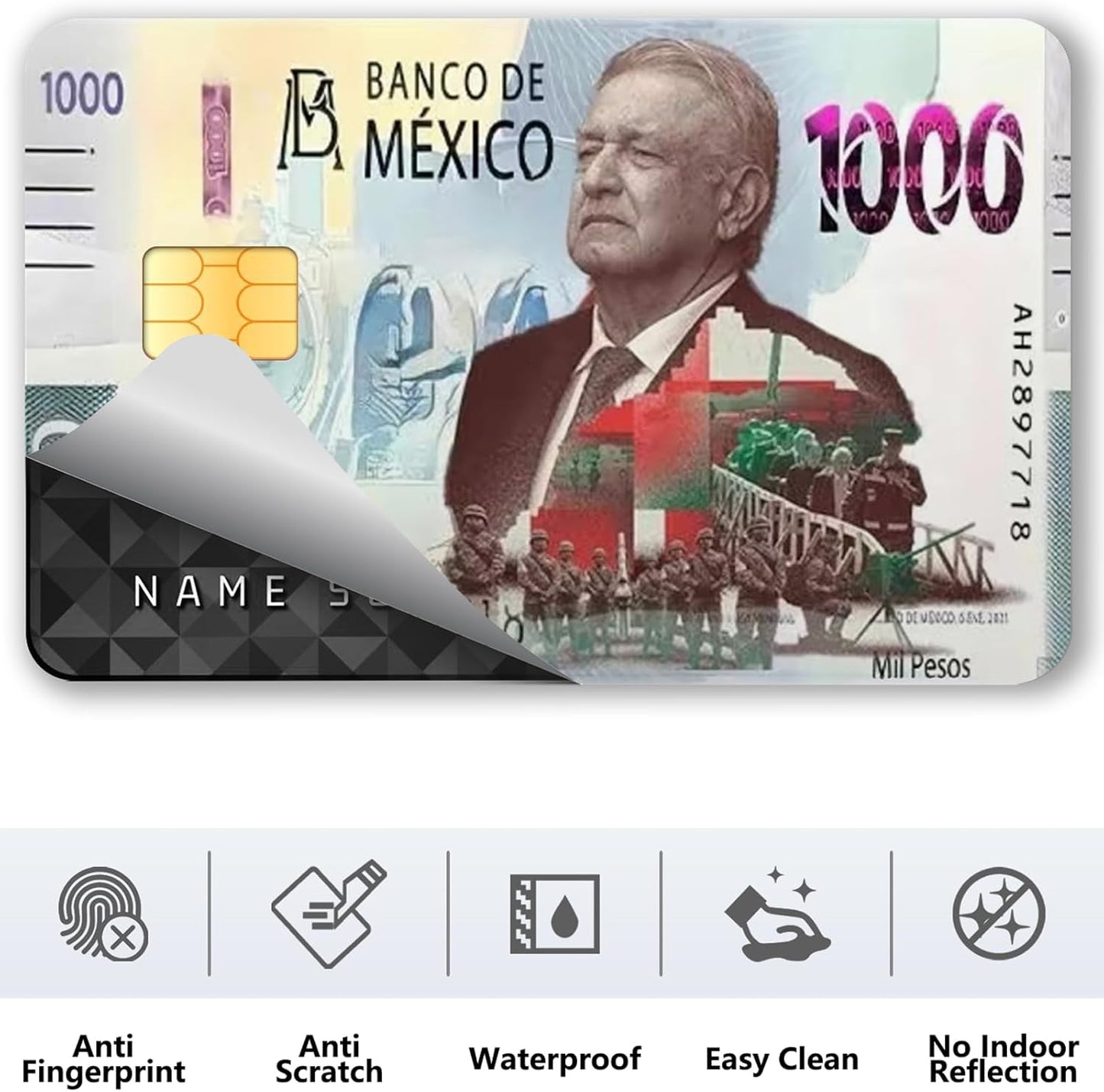 Mexican Express Combo 6-Pack Custom Vinyl Credit Card Sticker by CC Wraps