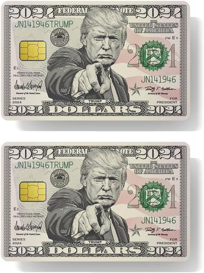 2024 Trump Dollar Bill Credit Card Sticker - Custom Vinyl Credit Card Skin