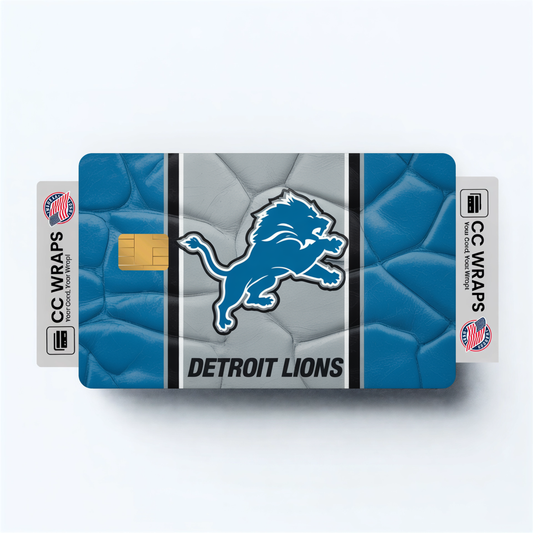 Detroit Lions Credit Card Skin Sticker | NFL Debit Card Cover