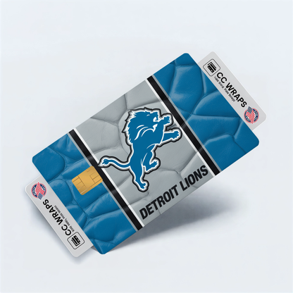 Detroit Lions Credit Card Skin Sticker | NFL Debit Card Cover