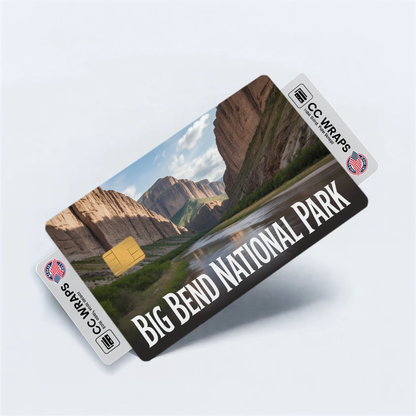 2PK Big Bend National Park Credit Card Vinyl Skin Decal