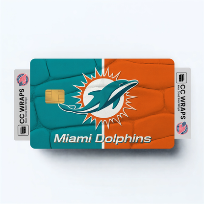 Miami Dolphins Credit Card Skin Sticker | NFL Debit Card Cover