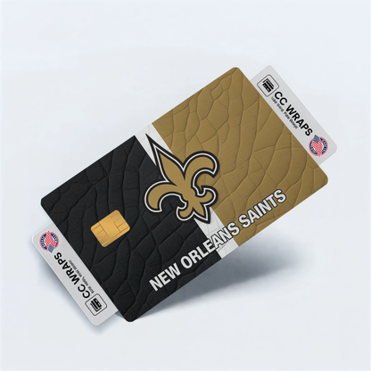 New Orleans Saints Credit Card Skin Sticker | NFL Debit Card Cover