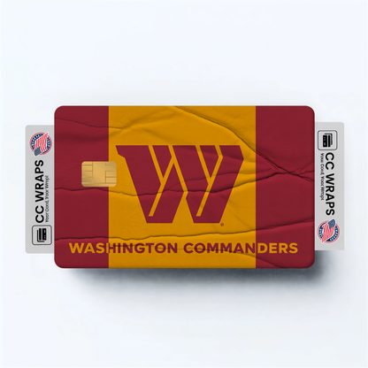 Washington Commanders Credit Card Skin Sticker | NFL Debit Card Cover