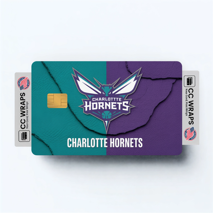 Charlotte Hornets Credit Card Skin Sticker | NBA Debit Card Cover
