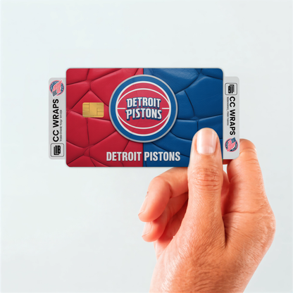Detroit Pistons Credit Card Skin Sticker | NBA Debit Card Cover