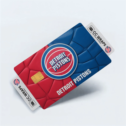 Detroit Pistons Credit Card Skin Sticker | NBA Debit Card Cover