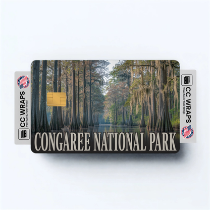 2PK Congaree National Park Credit Card Vinyl Skin Decal