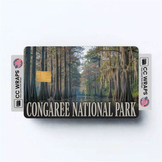 2PK Congaree National Park Credit Card Vinyl Skin Decal