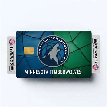Minnesota Timberwolves Credit Card Skin Sticker | NBA Debit Card Cover
