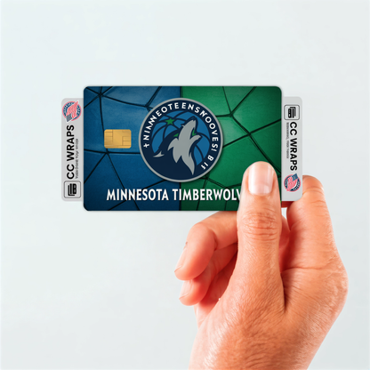 Minnesota Timberwolves Credit Card Skin Sticker | NBA Debit Card Cover