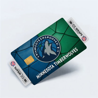Minnesota Timberwolves Credit Card Skin Sticker | NBA Debit Card Cover