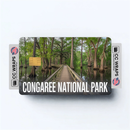 2PK Congaree National Park Credit Card Vinyl Skin Decal