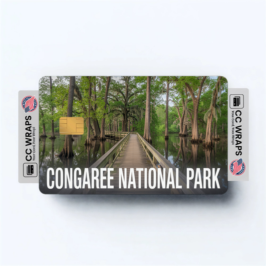 2PK Congaree National Park Credit Card Vinyl Skin Decal