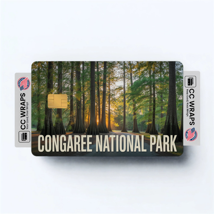 2PK Congaree National Park Credit Card Vinyl Skin Decal
