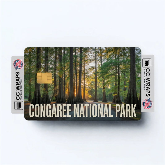 2PK Congaree National Park Credit Card Vinyl Skin Decal
