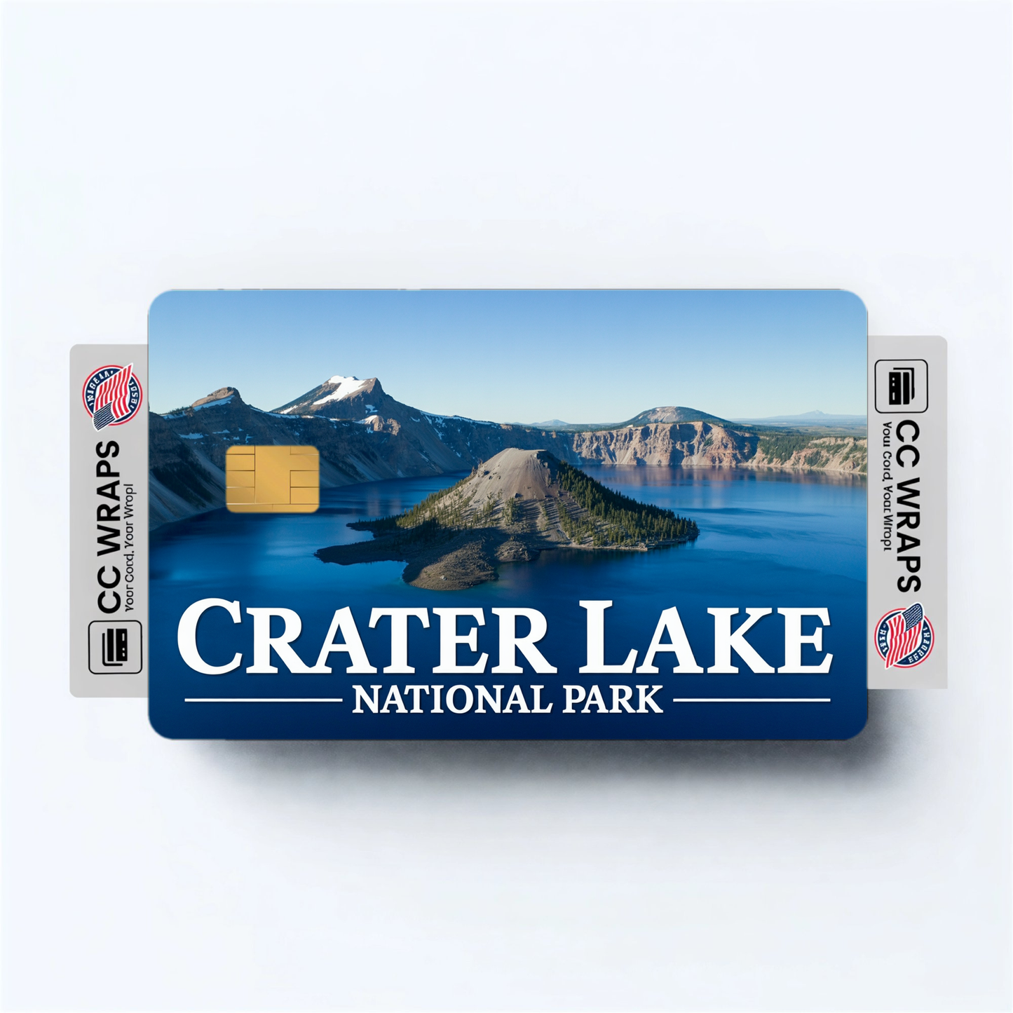 2PK Crater Lake National Park Credit Card Vinyl Skin Decal