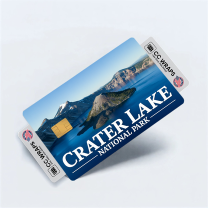 2PK Crater Lake National Park Credit Card Vinyl Skin Decal