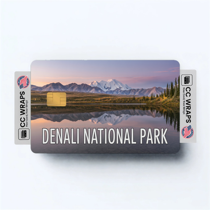 2PK Denali National Park Credit Card Vinyl Skin Decal