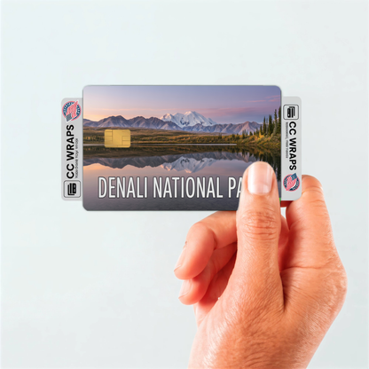 2PK Denali National Park Credit Card Vinyl Skin Decal