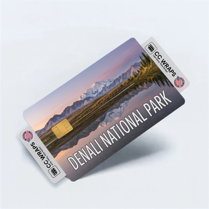 2PK Denali National Park Credit Card Vinyl Skin Decal