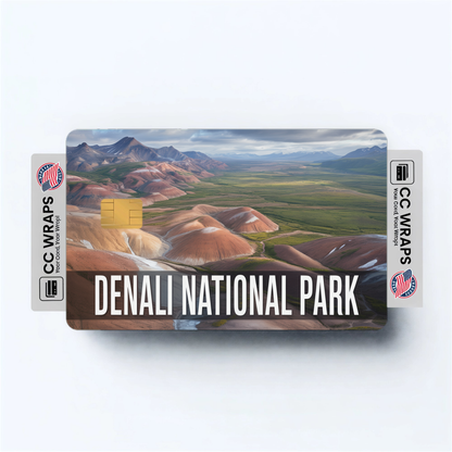 2PK Denali National Park Credit Card Vinyl Skin Decal