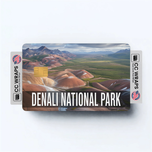 2PK Denali National Park Credit Card Vinyl Skin Decal