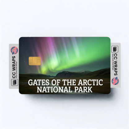 2PK Gates of the Arctic National Park Credit Card Vinyl Skin Decal