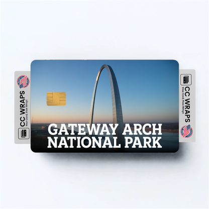 2PK Gateway Arch National Park Credit Card Vinyl Skin Decal