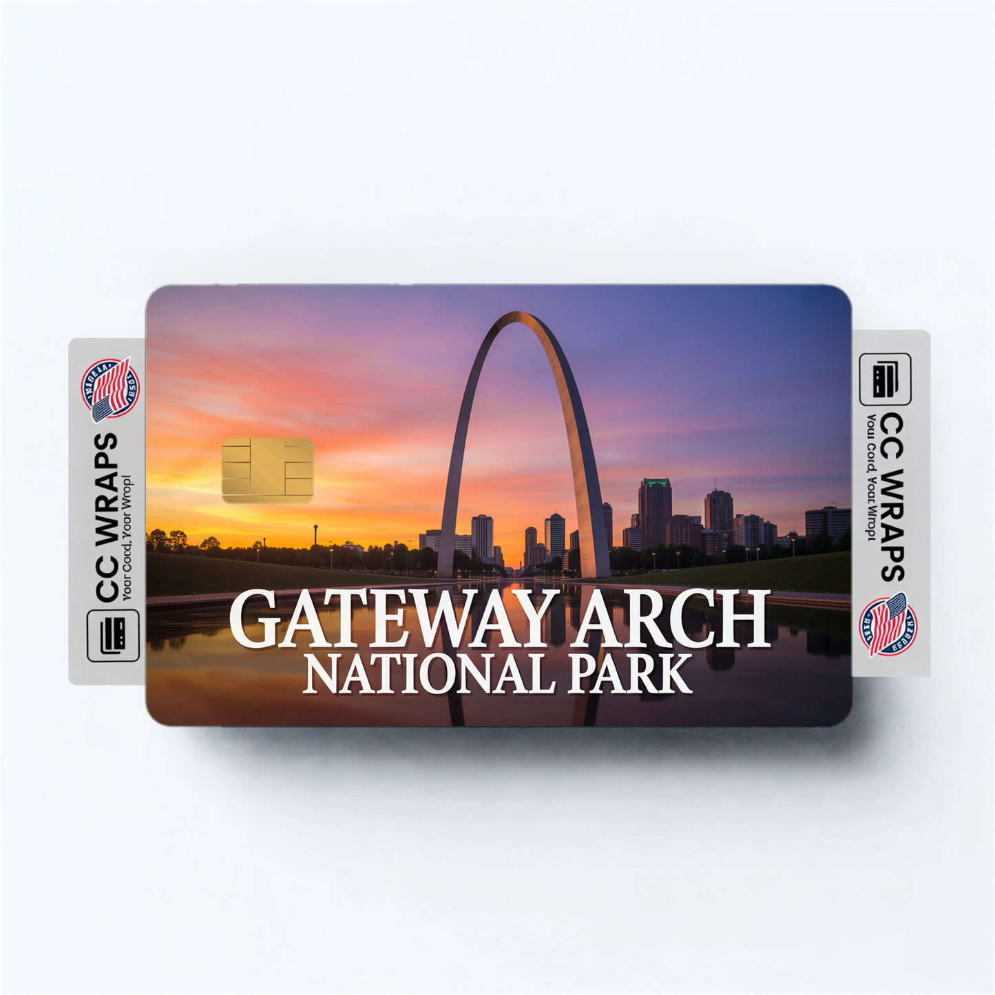 2PK Gateway Arch National Park Credit Card Vinyl Skin Decal