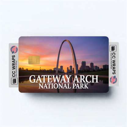 2PK Gateway Arch National Park Credit Card Vinyl Skin Decal