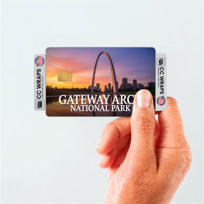 2PK Gateway Arch National Park Credit Card Vinyl Skin Decal