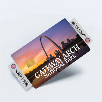 2PK Gateway Arch National Park Credit Card Vinyl Skin Decal