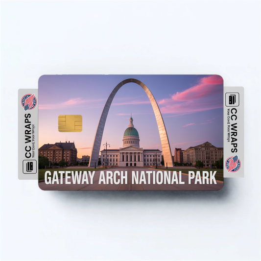 2PK Gateway Arch National Park Credit Card Vinyl Skin Decal