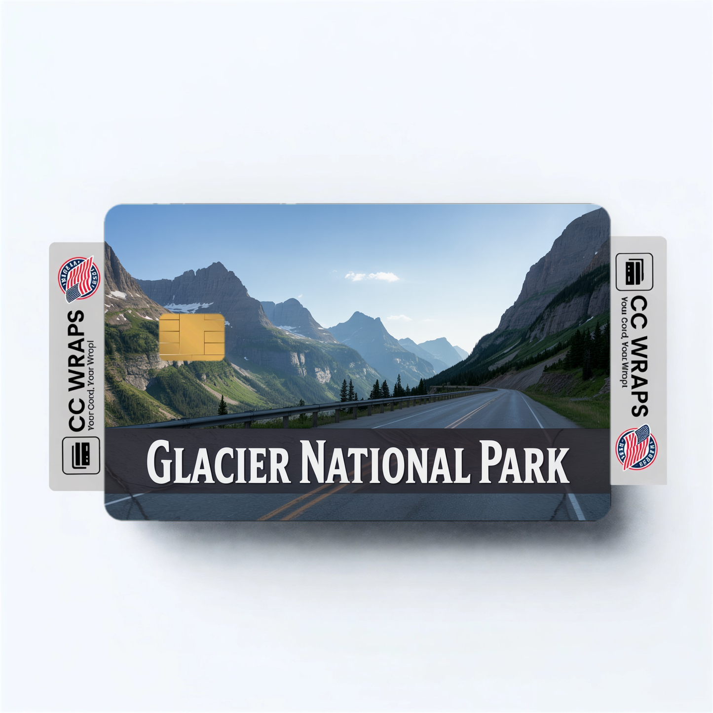 2PK Glacier National Park Credit Card Vinyl Skin Decal