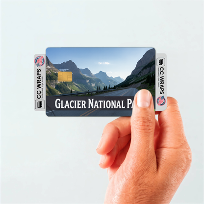 2PK Glacier National Park Credit Card Vinyl Skin Decal