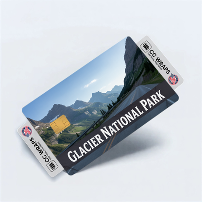 2PK Glacier National Park Credit Card Vinyl Skin Decal