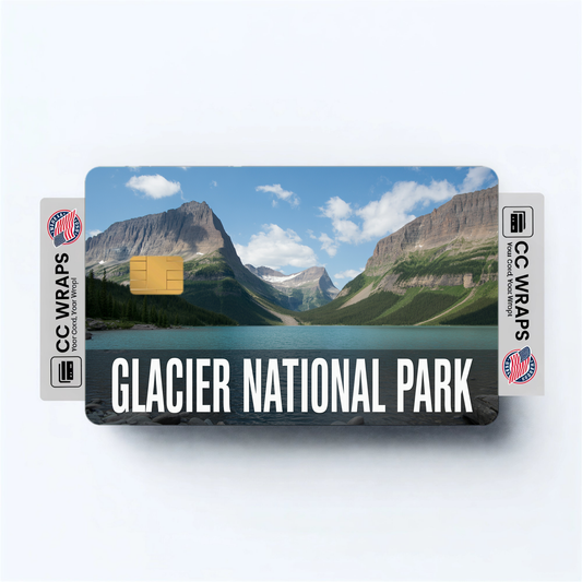 2PK Glacier National Park Credit Card Vinyl Skin Decal