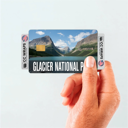 2PK Glacier National Park Credit Card Vinyl Skin Decal
