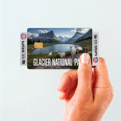 2PK Glacier National Park Credit Card Vinyl Skin Decal