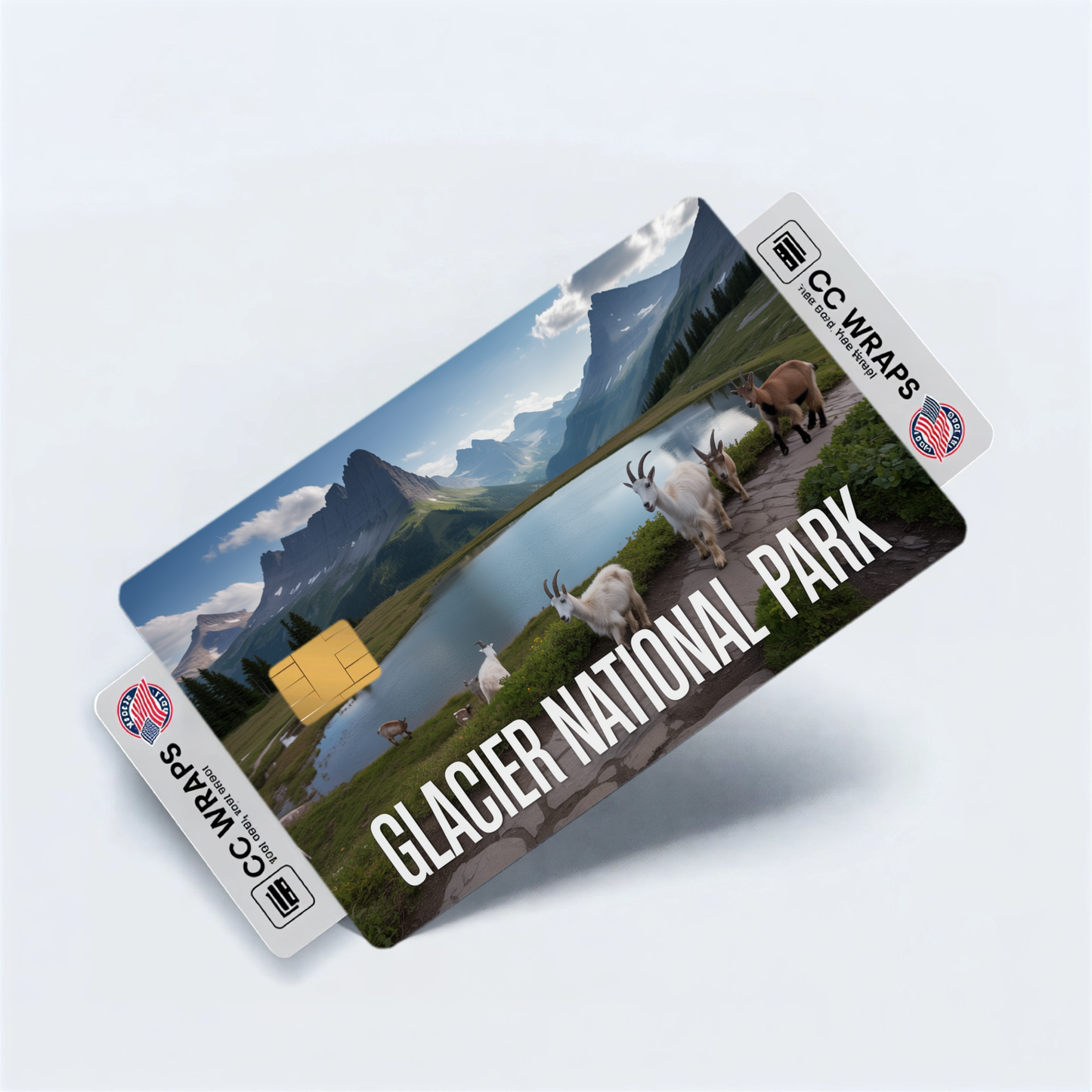 2PK Glacier National Park Credit Card Vinyl Skin Decal