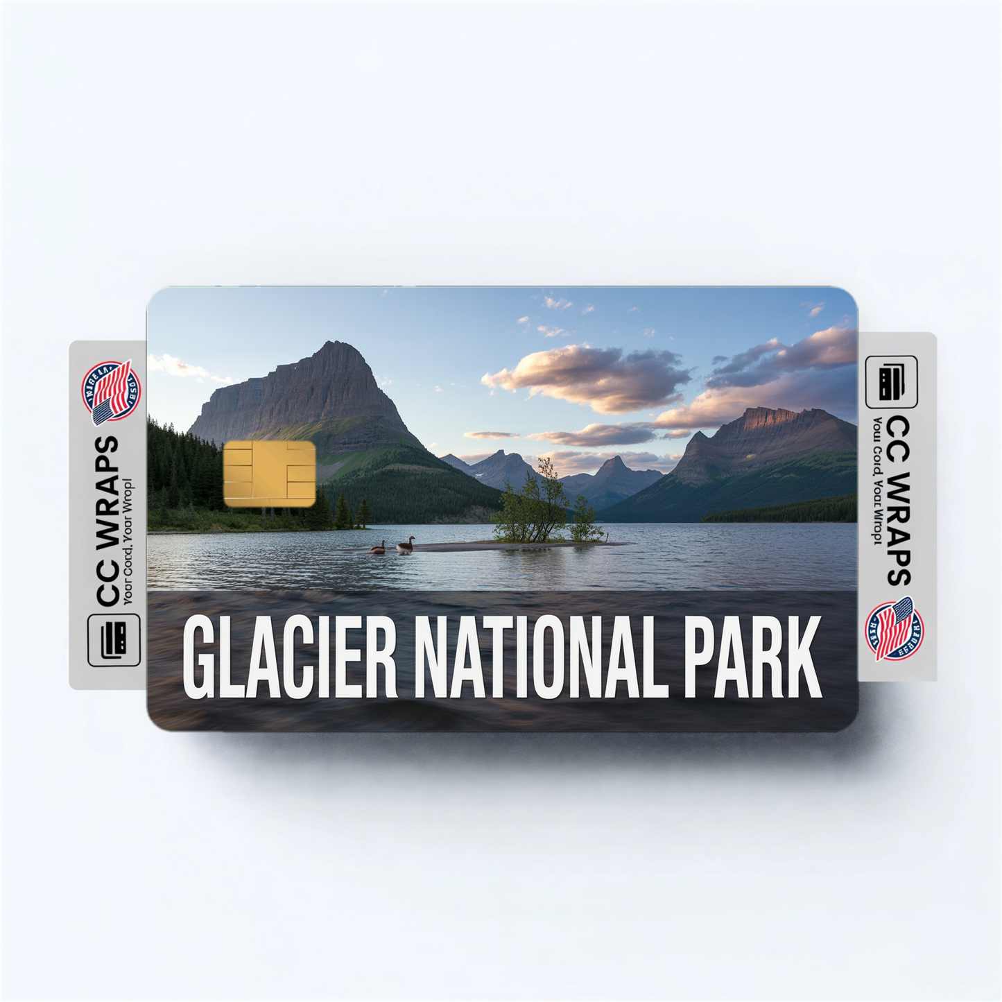 2PK Glacier National Park Credit Card Vinyl Skin Decal