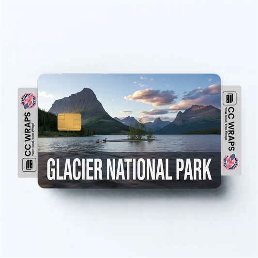 2PK Glacier National Park Credit Card Vinyl Skin Decal
