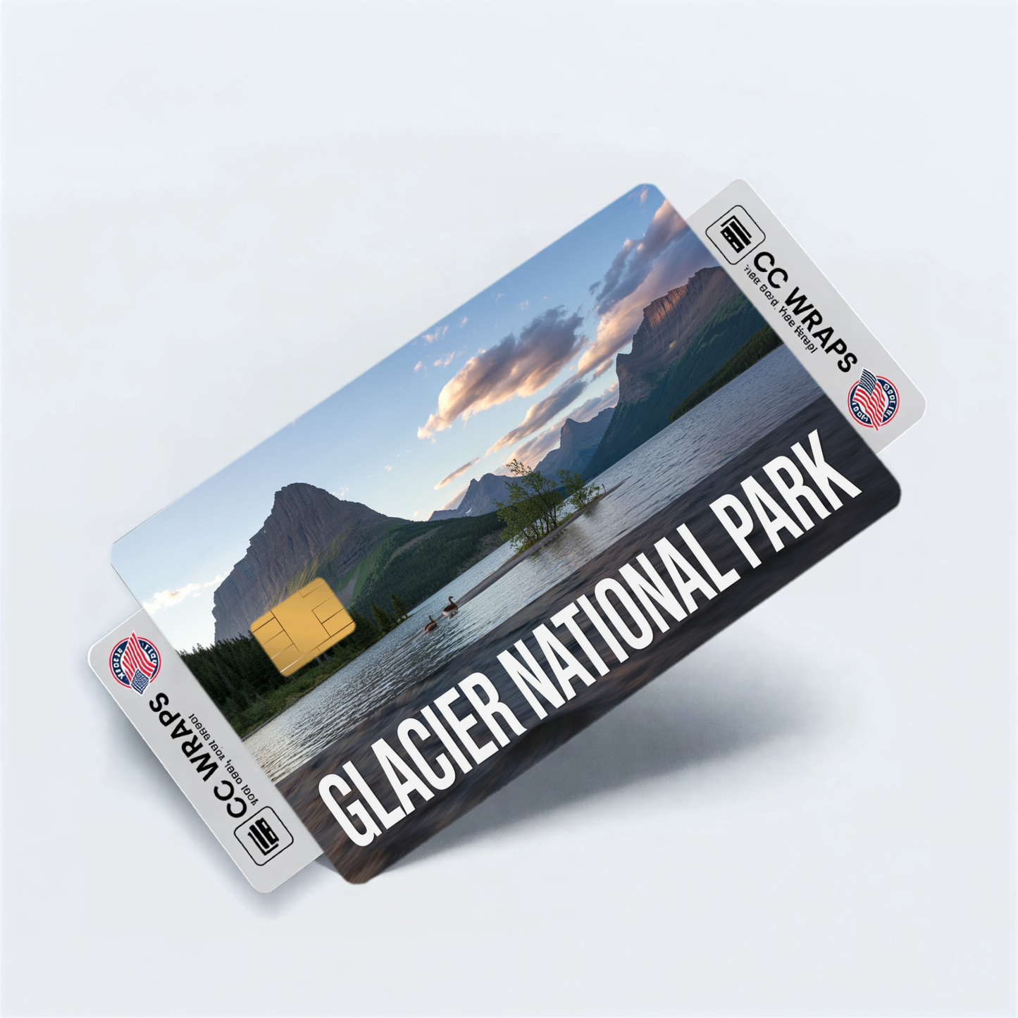 2PK Glacier National Park Credit Card Vinyl Skin Decal