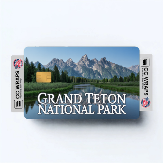2PK Grand Teton National Park Credit Card Vinyl Skin Decal