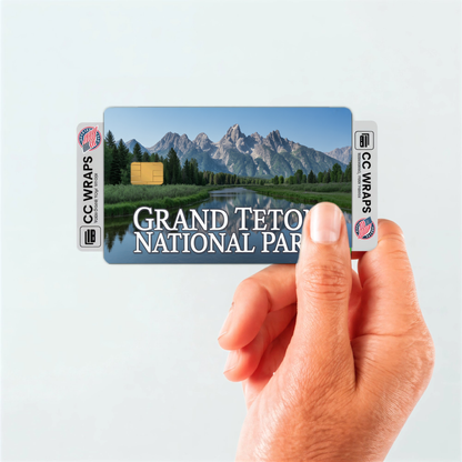 2PK Grand Teton National Park Credit Card Vinyl Skin Decal
