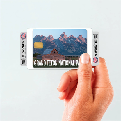 2PK Grand Teton National Park Credit Card Vinyl Skin Decal
