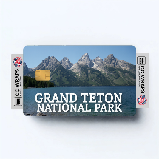 2PK Grand Teton National Park Credit Card Vinyl Skin Decal
