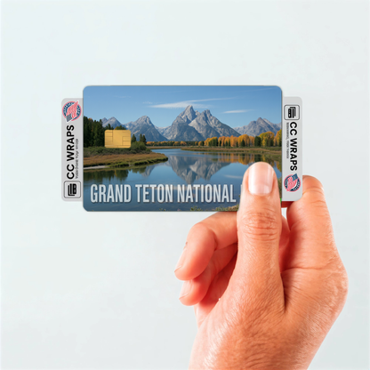 2PK Grand Teton National Park Credit Card Vinyl Skin Decal