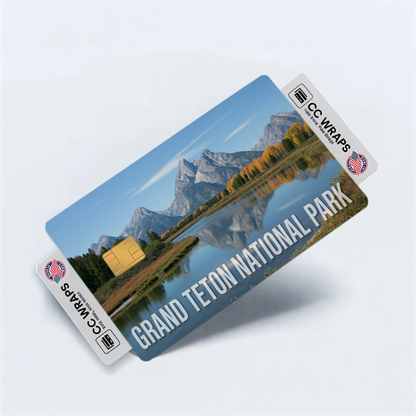2PK Grand Teton National Park Credit Card Vinyl Skin Decal